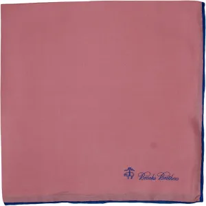 Brooks Brothers Pink Logo Pocket Square
