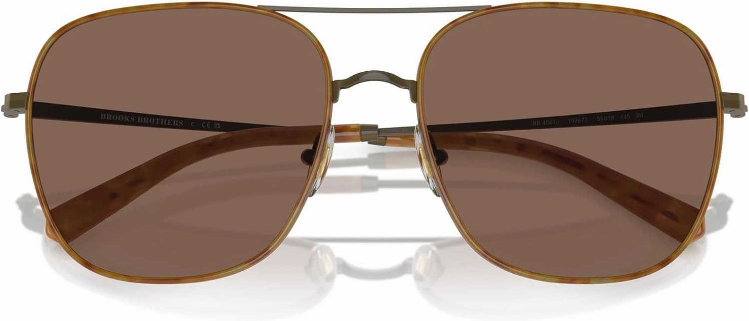 Brooks Brothers Men's Bb4067j Aviator Sunglasses