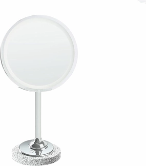 Brot INTEMPOREL Lighted Vanity Mirror on Marble Base, 9 1/2 Inches in Diameter