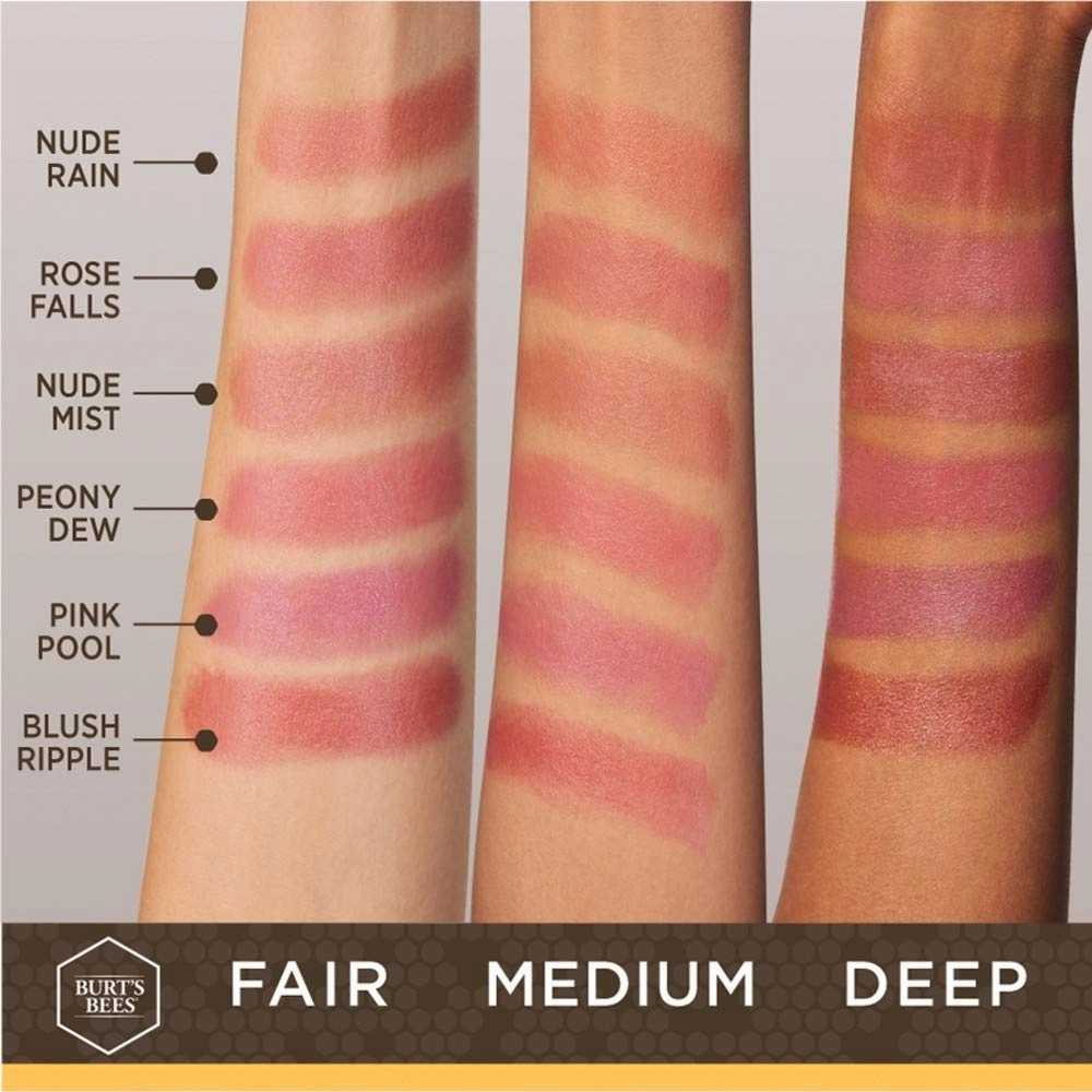 Burts Bees 100% Natural Glossy Lipstick, Nude Rain - 1 Tube