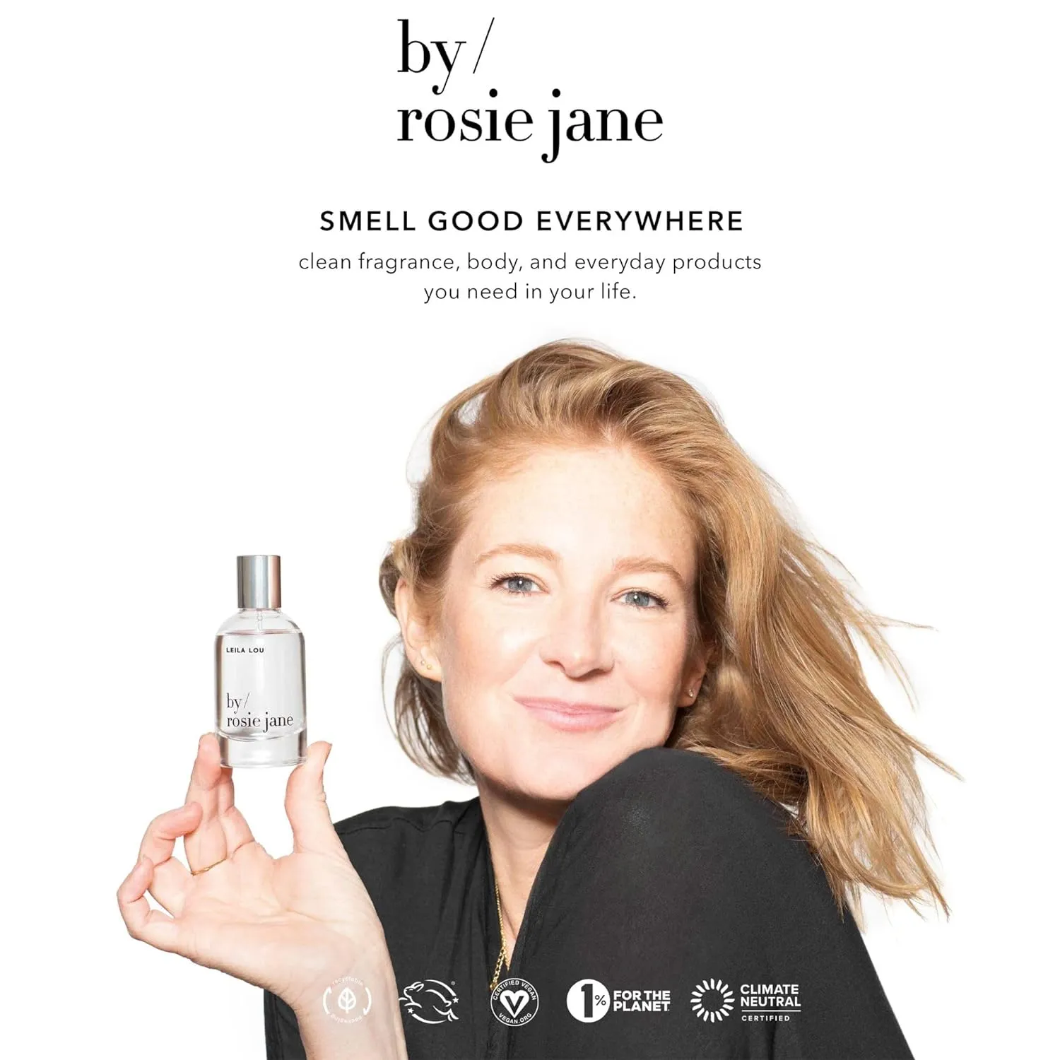 By Rosie Jane Fragrance Oil (Rosie) - Clean Fragrance for Women - Essential Oil Vial with Notes of Sheer Musk, Vanilla, Sweet Rose - Paraben-Free, Vegan, Cruelty-Free, Phthalate-Free (7.5ml)