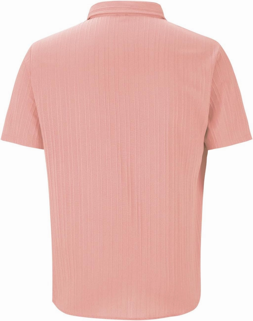 Casual Shirts for Men Summer Loose Fashion Button Down Shirts Vacation Solid Pleated Lapel Short Sleeve Top Clothes
