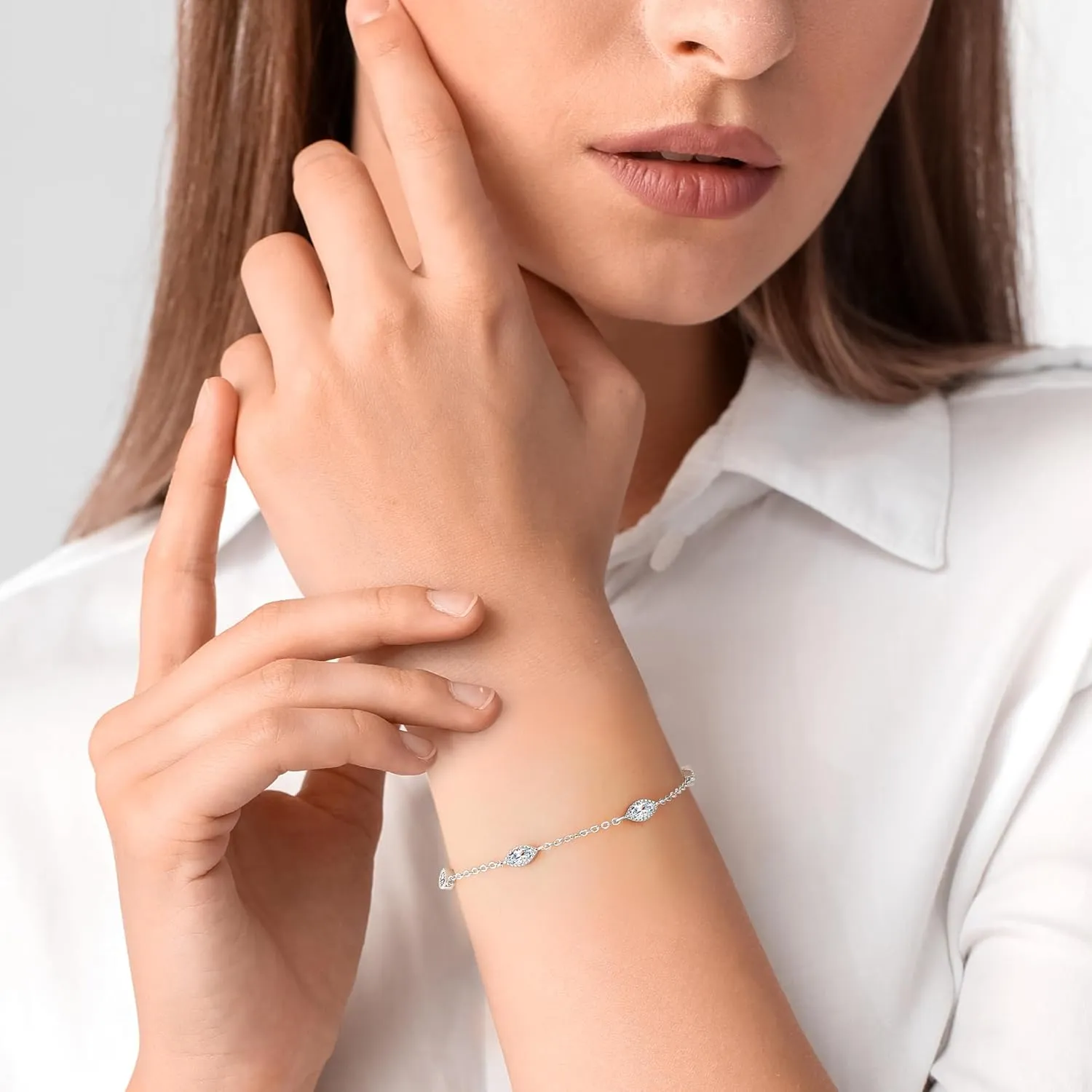 CDE Birthstone Link Evil Eye Bracelet for Women 925 Sterling Silver Charm Anniversary Birthday Christmas Mother's Day Jewelry Gifts for Wife Girlfriend Her