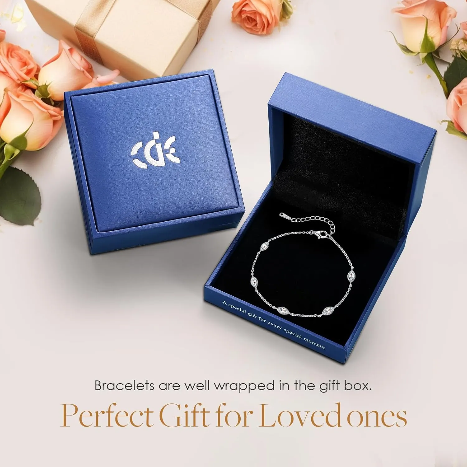 CDE Birthstone Link Evil Eye Bracelet for Women 925 Sterling Silver Charm Anniversary Birthday Christmas Mother's Day Jewelry Gifts for Wife Girlfriend Her