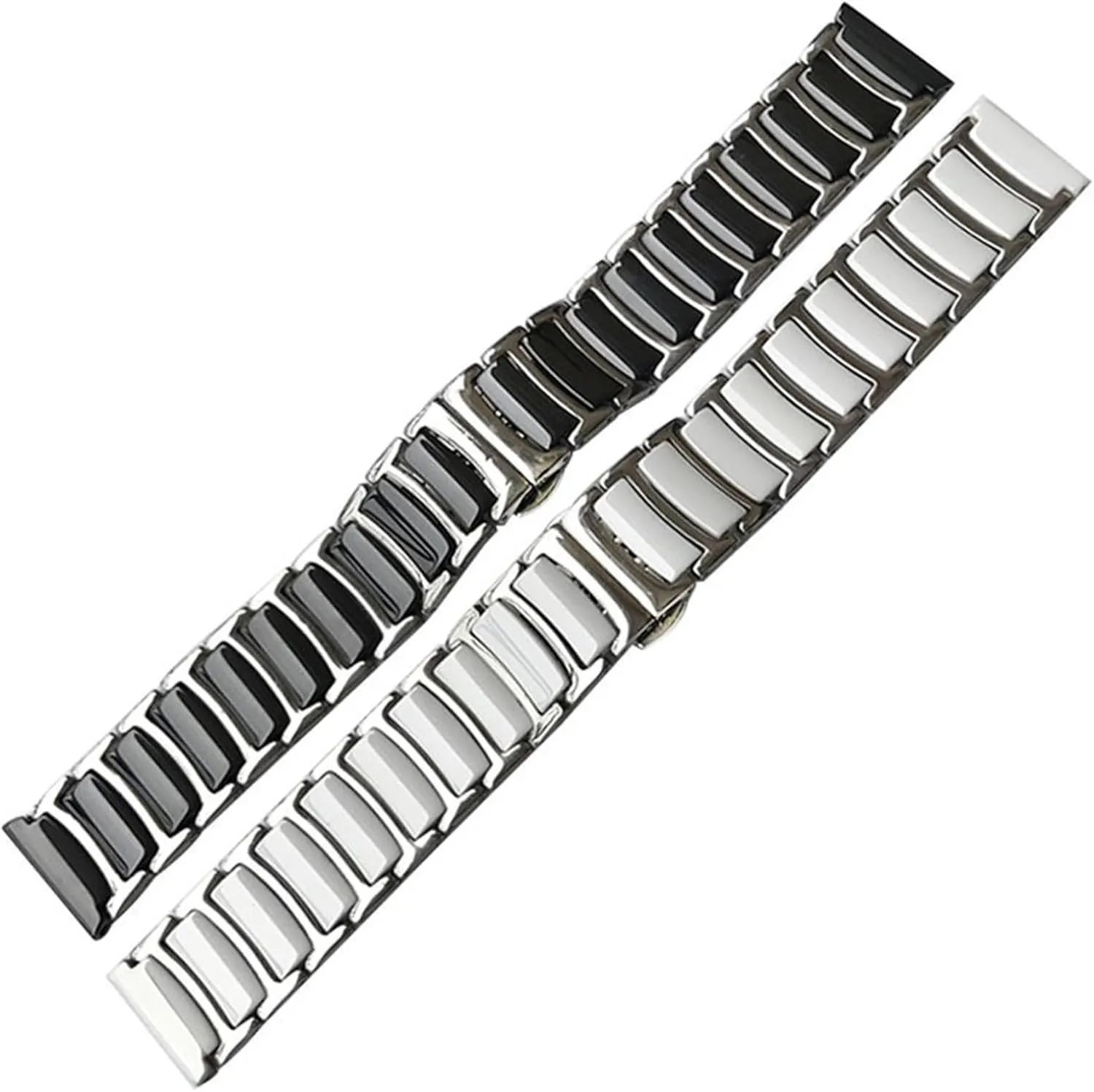 Ceramic Stainless Steel Solid Watch Band 16-22mm Men Women Universal Watch Accessories Suitable