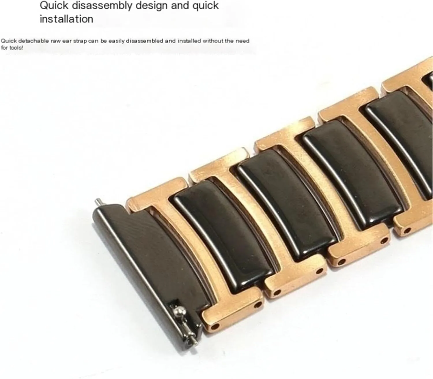 Ceramic Stainless Steel Solid Watch Band 16-22mm Men Women Universal Watch Accessories Suitable