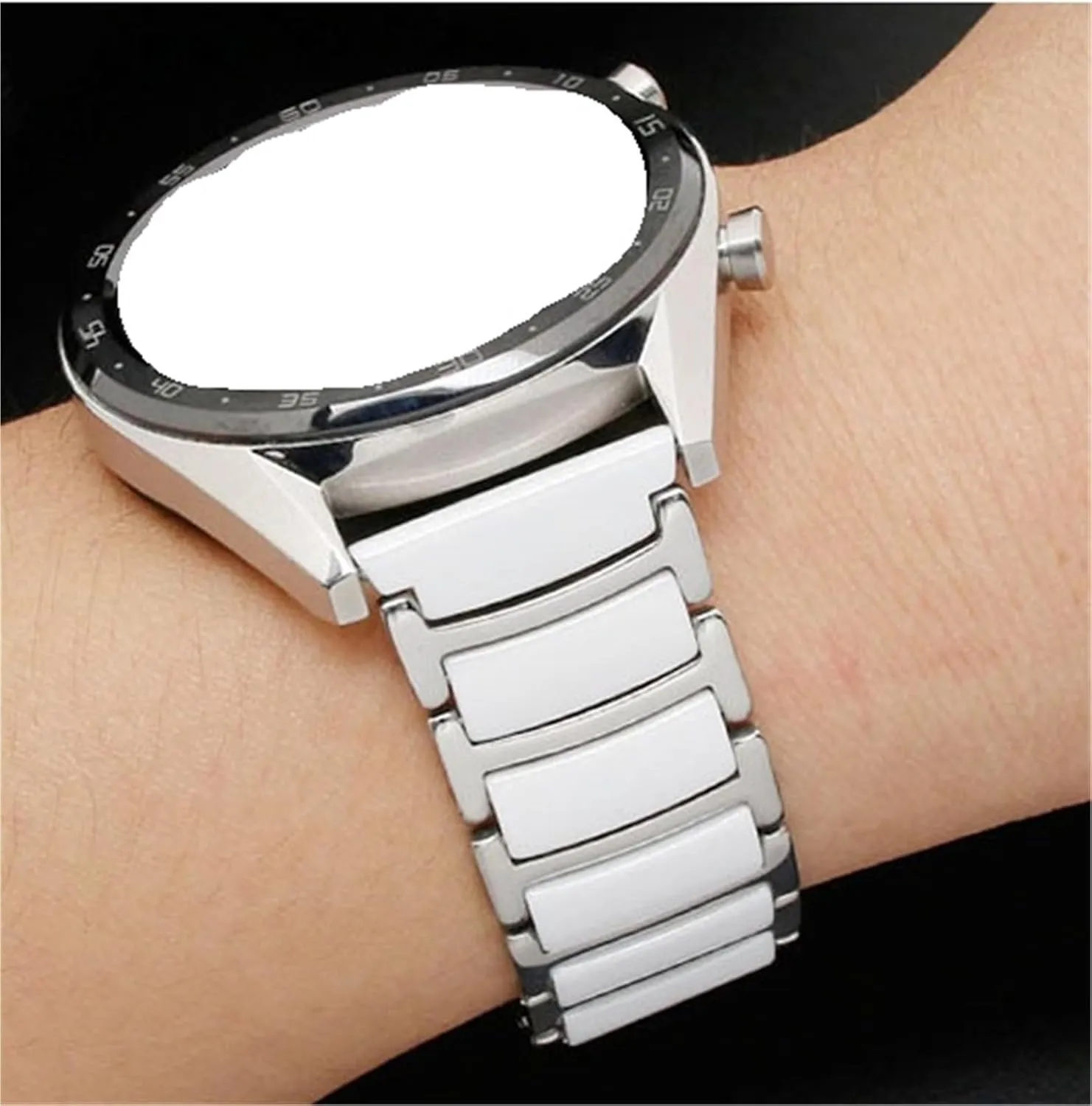 Ceramic Stainless Steel Solid Watch Band 16-22mm Men Women Universal Watch Accessories Suitable