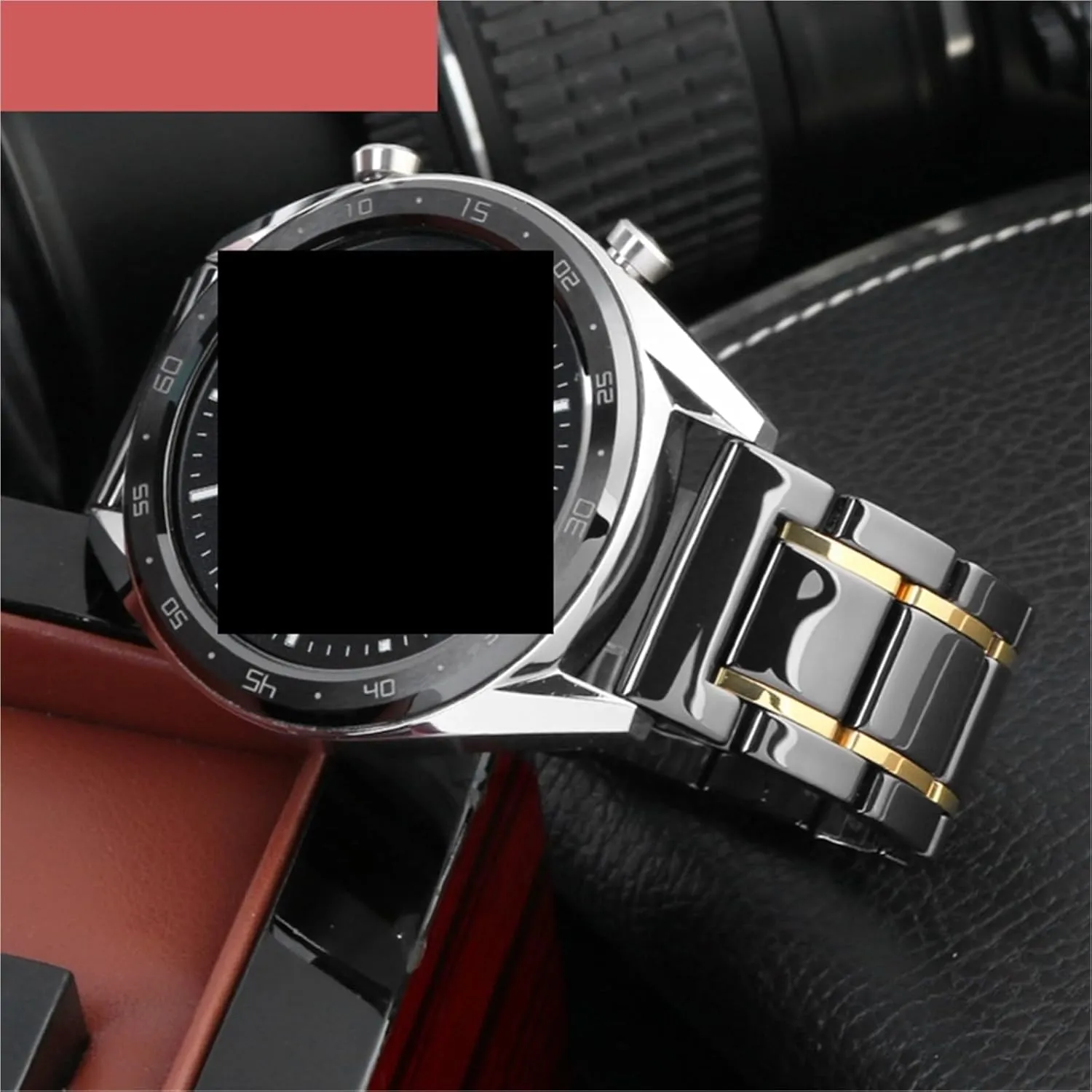 Ceramic Stainless Steel Watch Strap 20mm 22mm Men's Women's Quick-release Universal Replacement Wristband Suitable for Traditional Watches