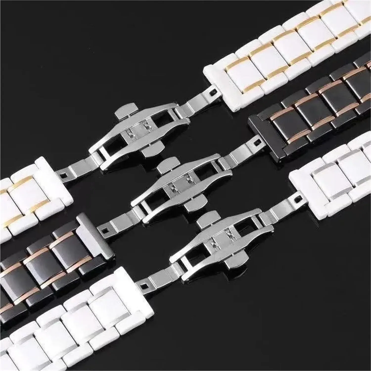 Ceramic Watch Strap 18mm 20mm Unisex Replacement Wristband for Smart Watch Quartz Watch