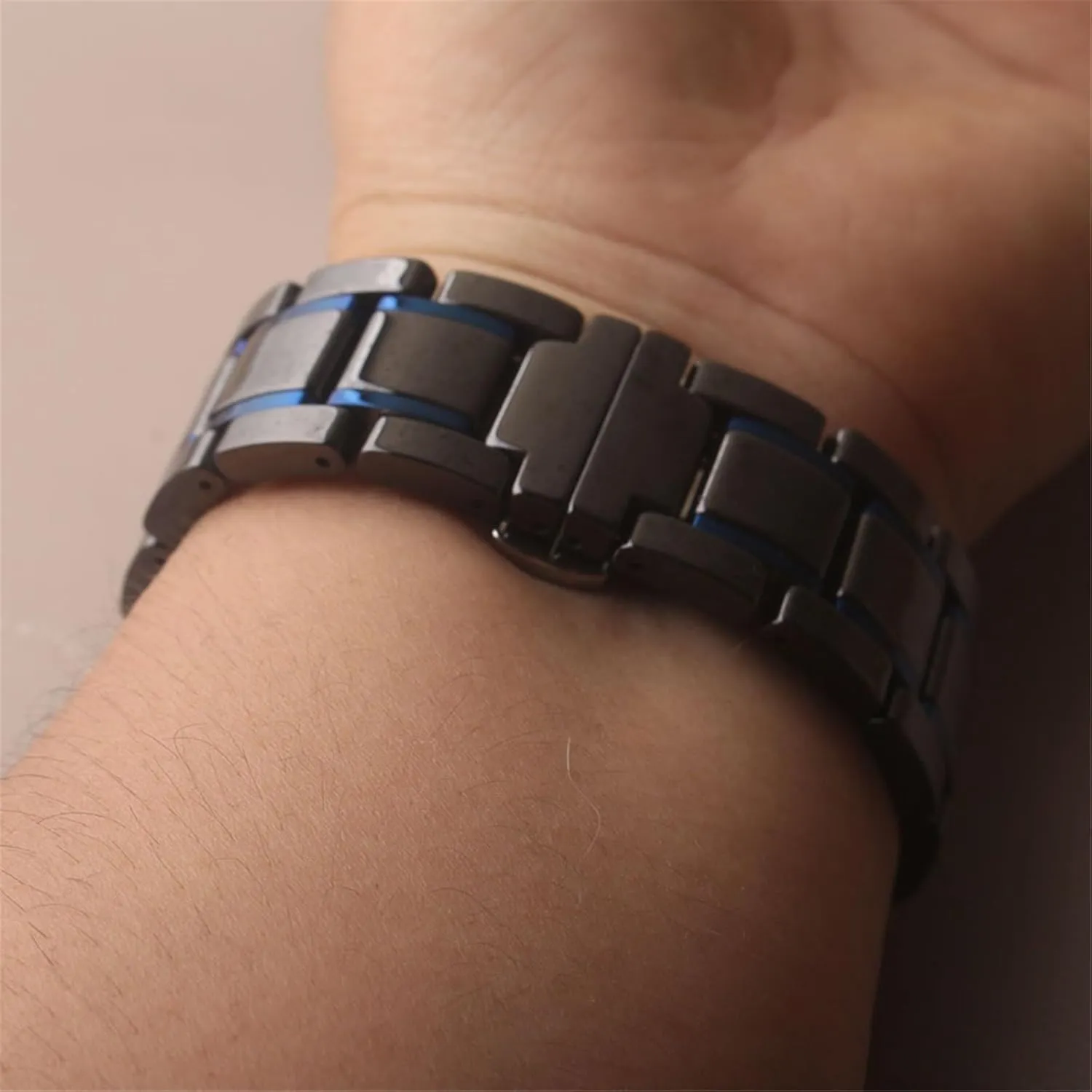 Ceramic Watch Strap Accessories Fashion Black With Red 20mm 22mm Universal Men's Quick Release Wristband Suitable for Quartz Watch Smart Watch