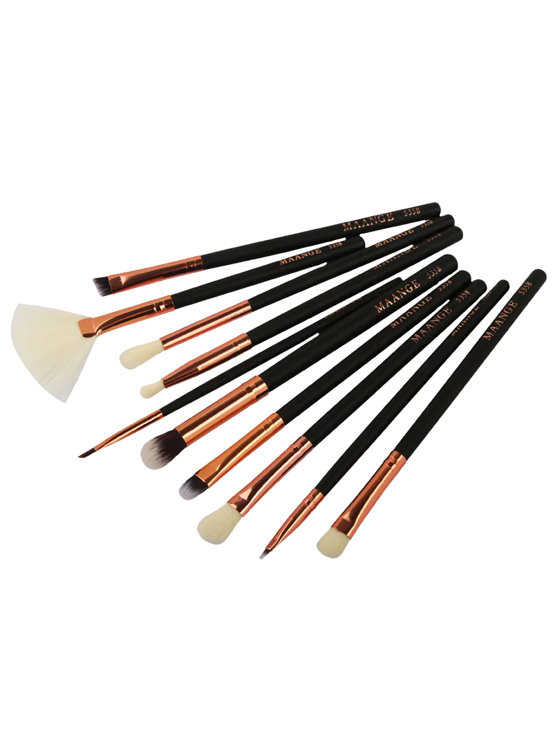 Champagne 10 Pcs Eye Makeup Brushes Set