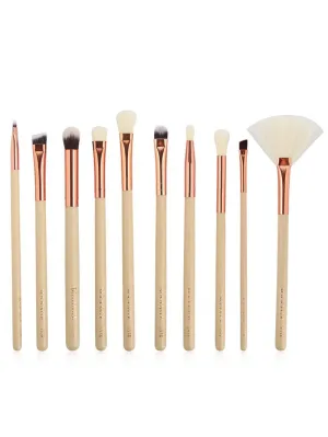 Champagne 10 Pcs Eye Makeup Brushes Set