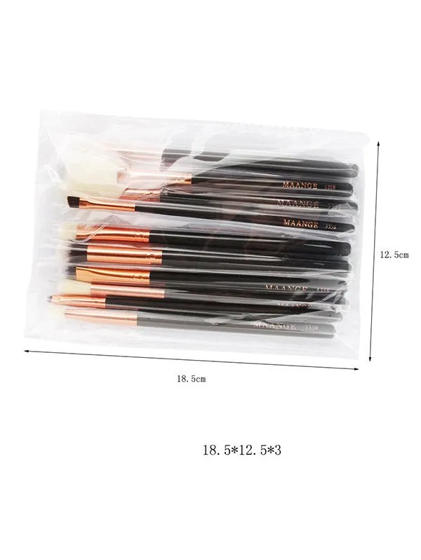 Champagne 10 Pcs Eye Makeup Brushes Set