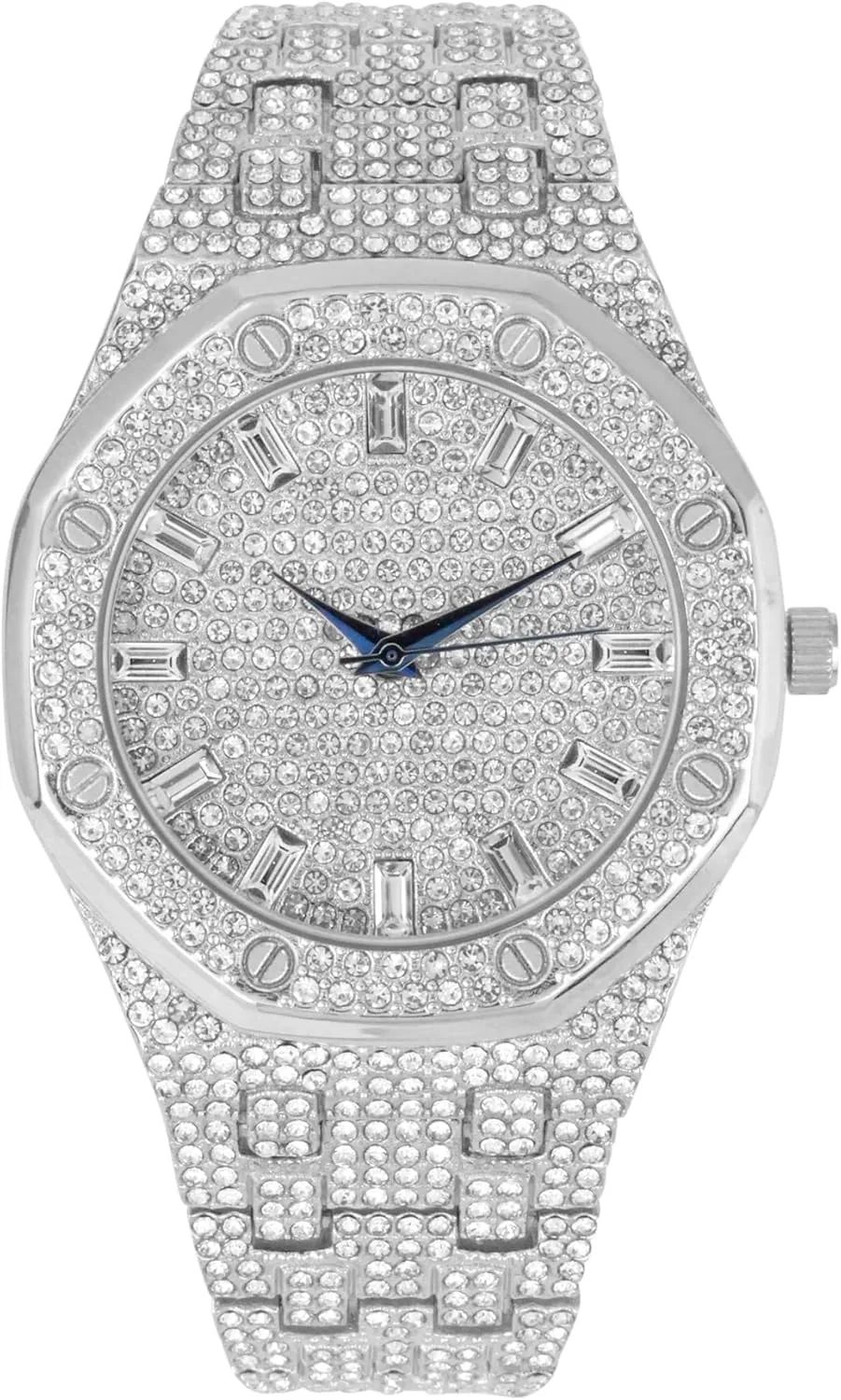 Charles Raymond Bling-ed Out Rapper's Luxury Hip Hop Mens Watch - Stand Out in Your Crew with This Bling Timepiece seen from Miles Away - 10227FAM