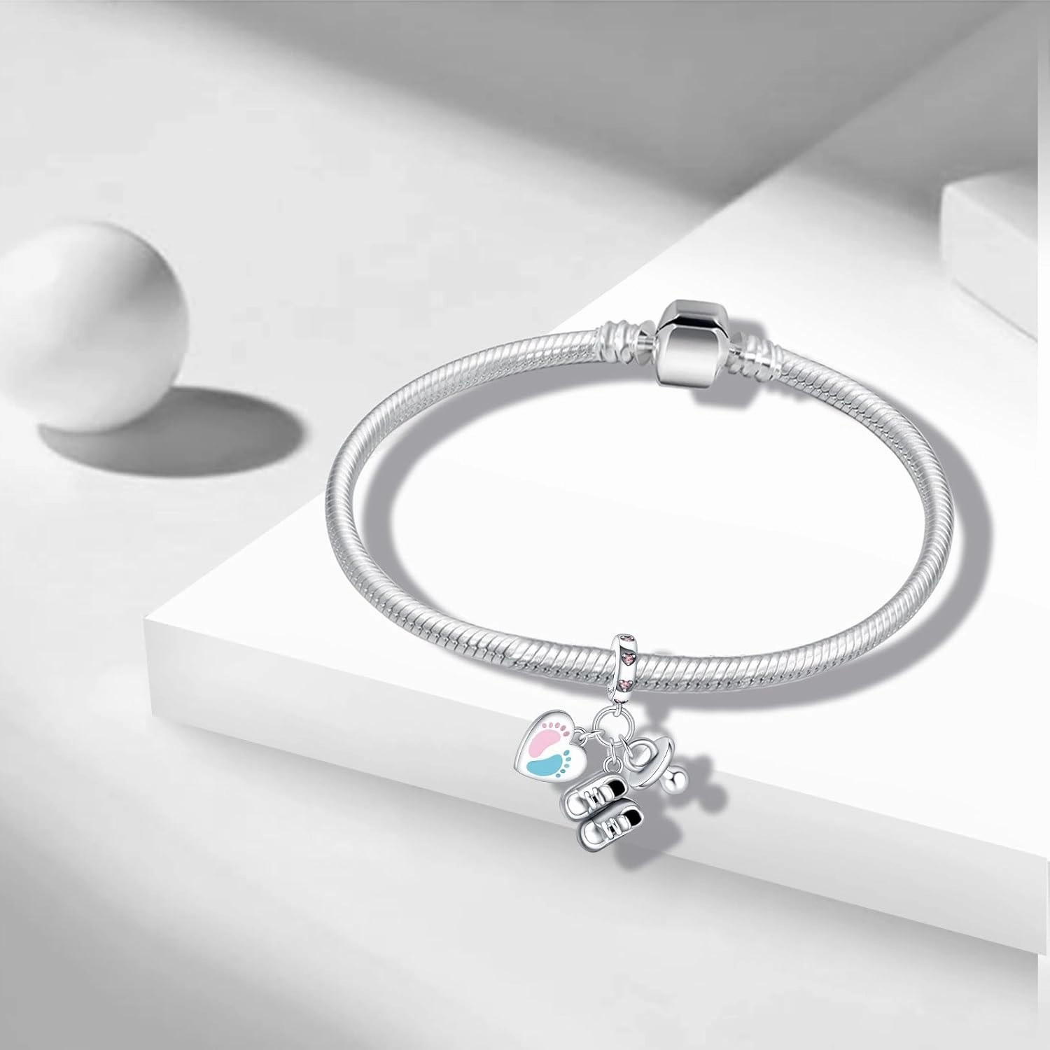 Charms 925 Sterling Silver Love Heart Boys Girls Air balloon Beads Dangle Pendant with 5A Cubic fit for Charm Bracelet for Woman Mother's Day Christmas Birthday Gift