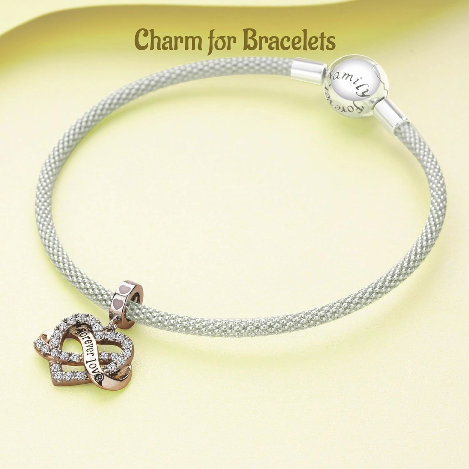 Charms Beads 925 Sterling Silver Love Mom Animal Dangle Pendant with 5A Cubic fits for Charms Bracelets for Woman Mother's Day Christmas Halloween Birthday Gift