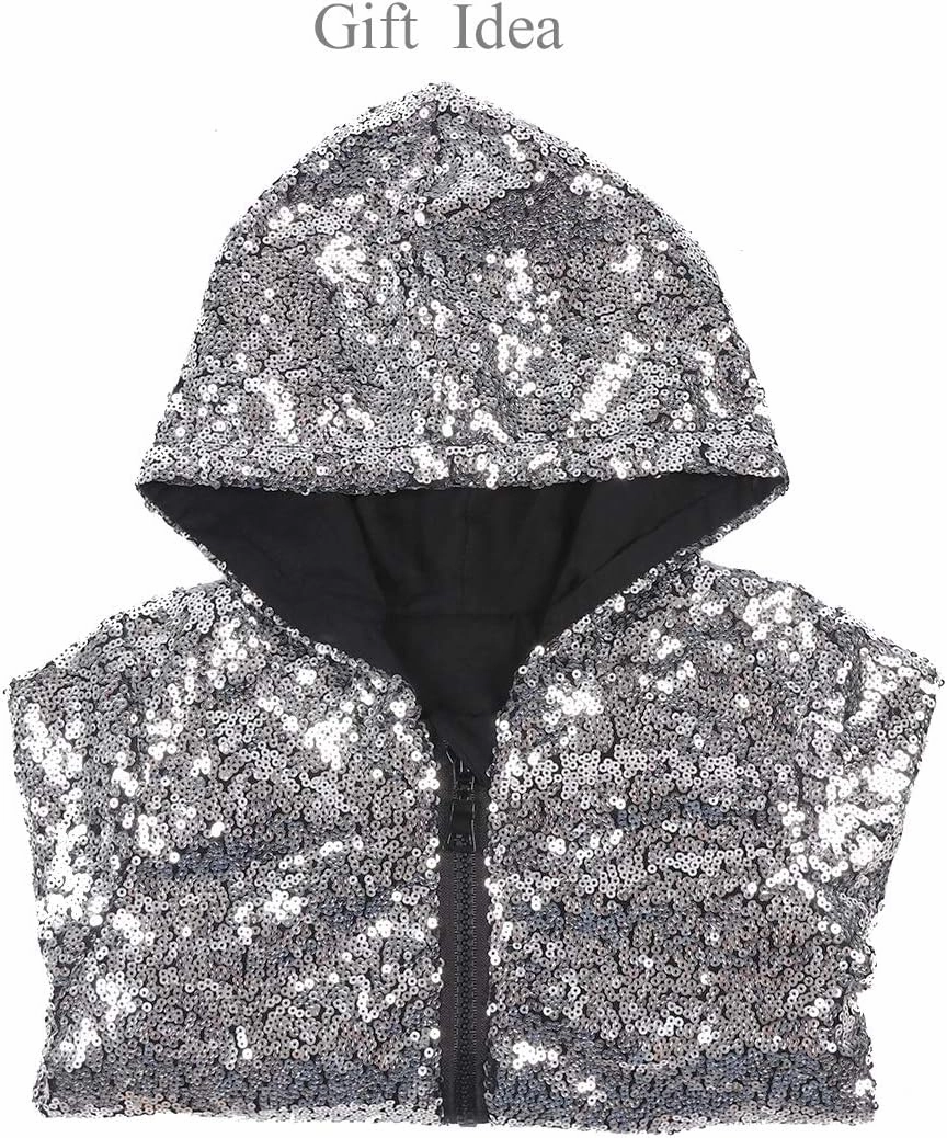 Cilucu Kids Jackets Girls Boys Sequin Zipper Coat Jacket for Toddler Birthday Christmas Clothes