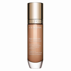 Clarins NEW Skin Illusion Longwear Full Coverage Foundation | Luminous Matte Finish | 24H* Hold and 24H** Hydration | Natural Looking Complexion | Transfer Proof, Sweat Proof and Smudge Proof