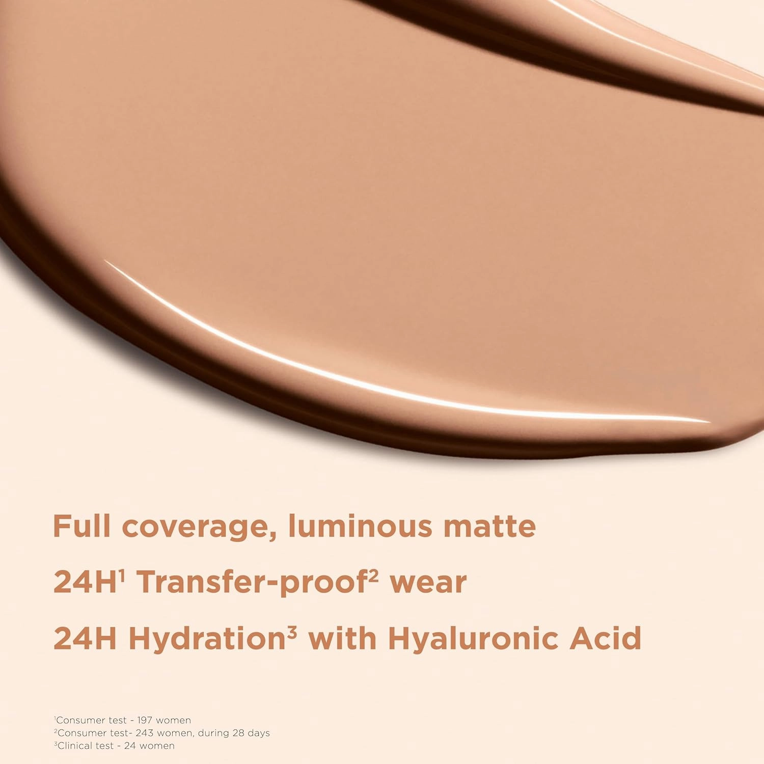Clarins NEW Skin Illusion Longwear Full Coverage Foundation | Luminous Matte Finish | 24H* Hold and 24H** Hydration | Natural Looking Complexion | Transfer Proof, Sweat Proof and Smudge Proof