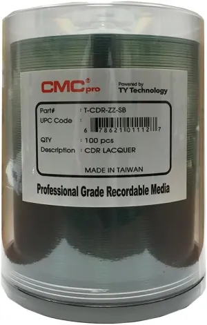 CMC Pro - Powered by TY Technology Shiny Silver CD-R - 100-Pack Spindle