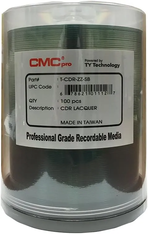 CMC Pro - Powered by TY Technology Shiny Silver CD-R - 100-Pack Spindle