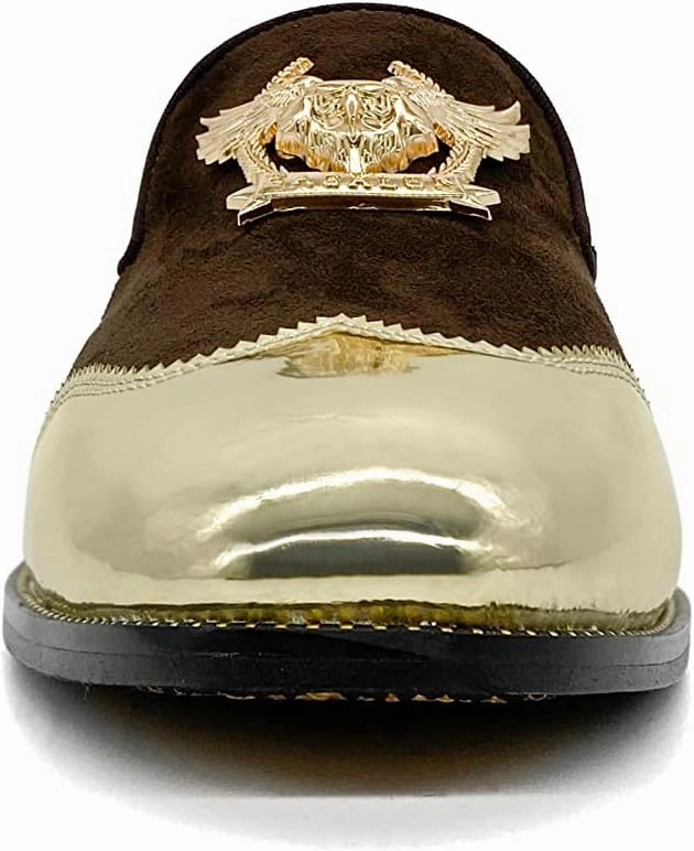 CMM Men's Glitter Loafers Shiny Slip On Dress Shoes Luxury Sparkling Studded Loafers