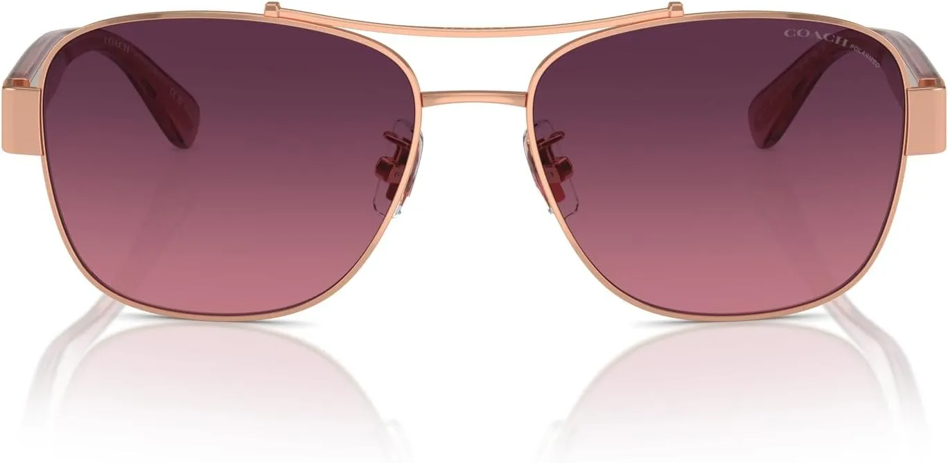 COACH Women's Hc7161 Aviator Sunglasses