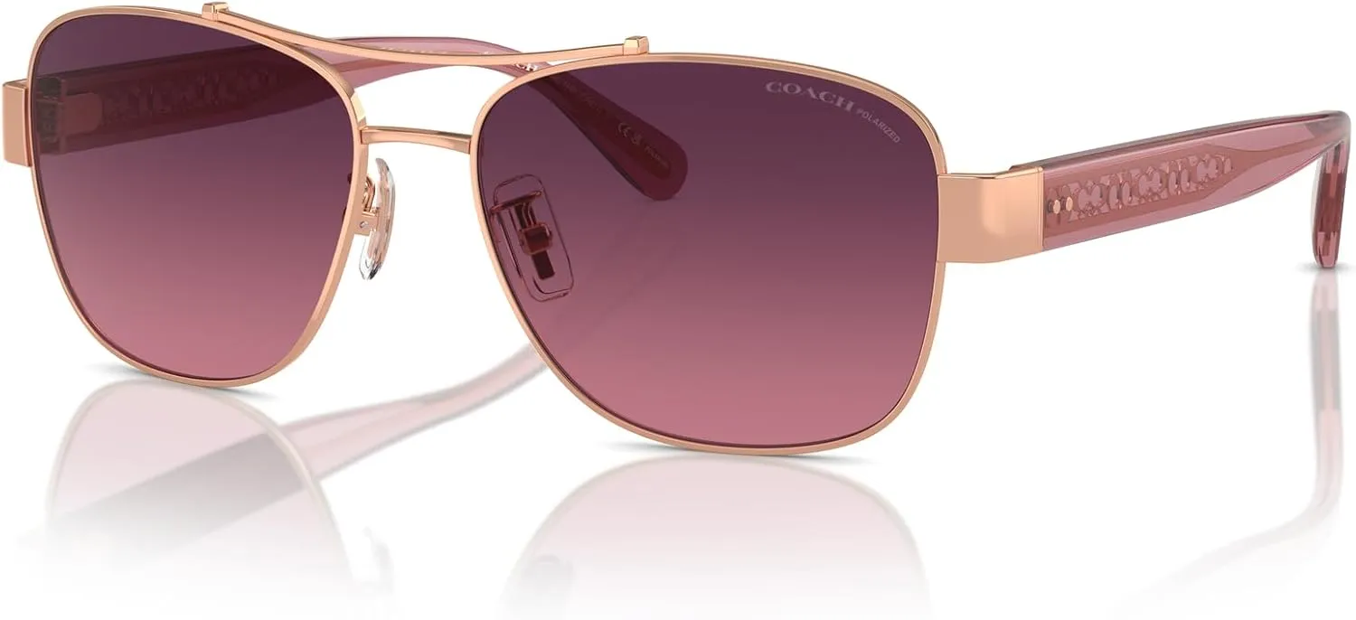 COACH Women's Hc7161 Aviator Sunglasses