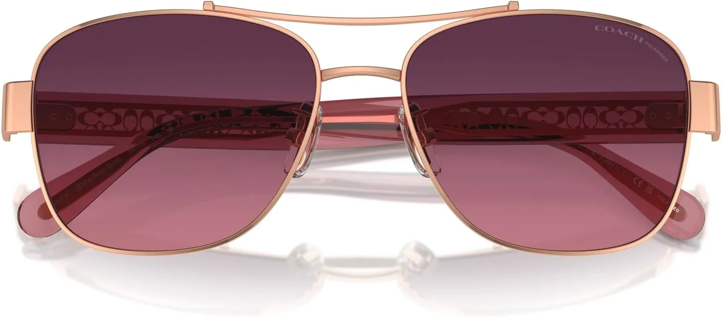 COACH Women's Hc7161 Aviator Sunglasses