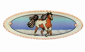 Colorful Horse Oval Hair-Clip Equestrian French Barrette Clip, Hair Accessories Horse Jewelry