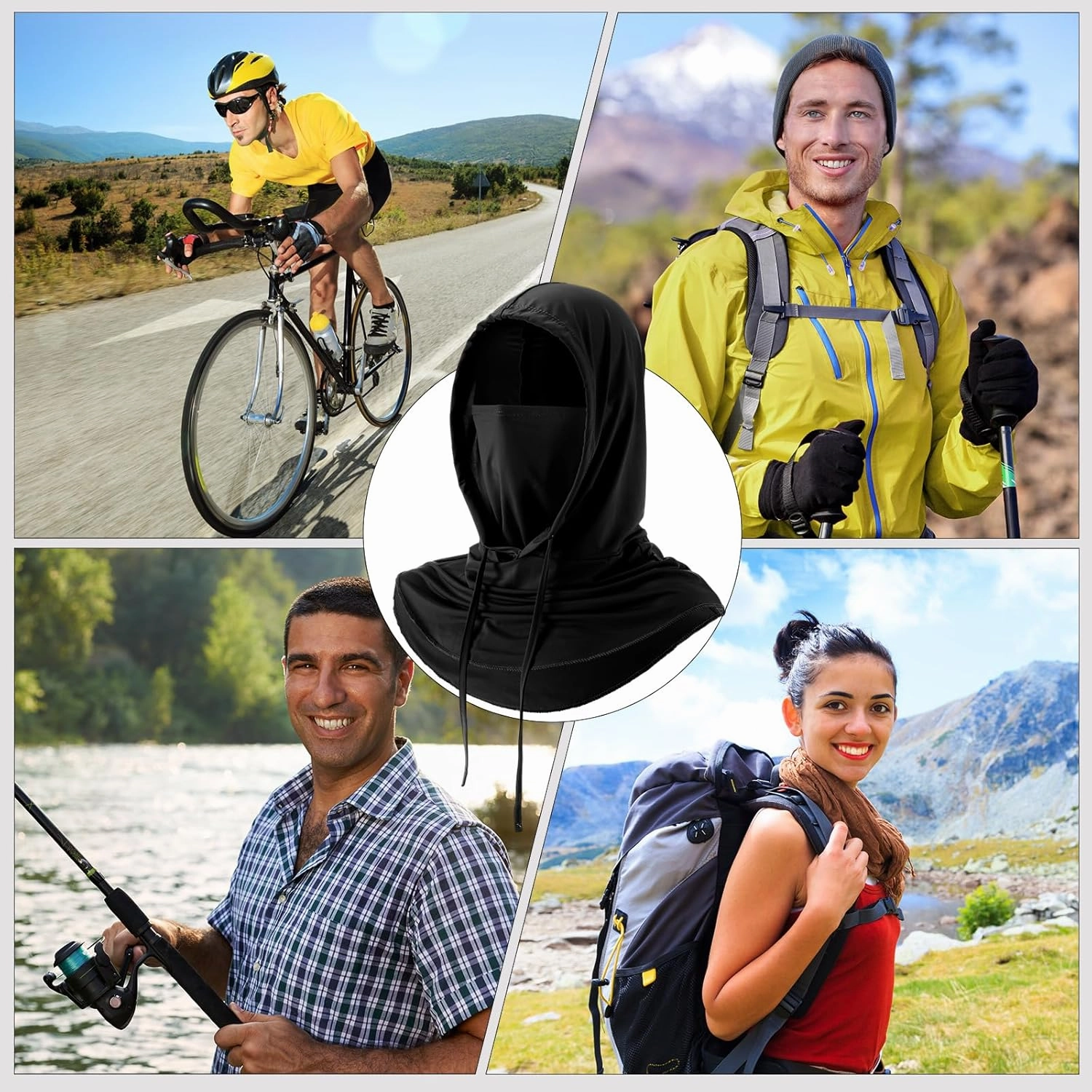 Cooling Balaclava Face Mask Breathable Full Head Mask Sun Protection Neck Cover UV Face Cover for Men Women