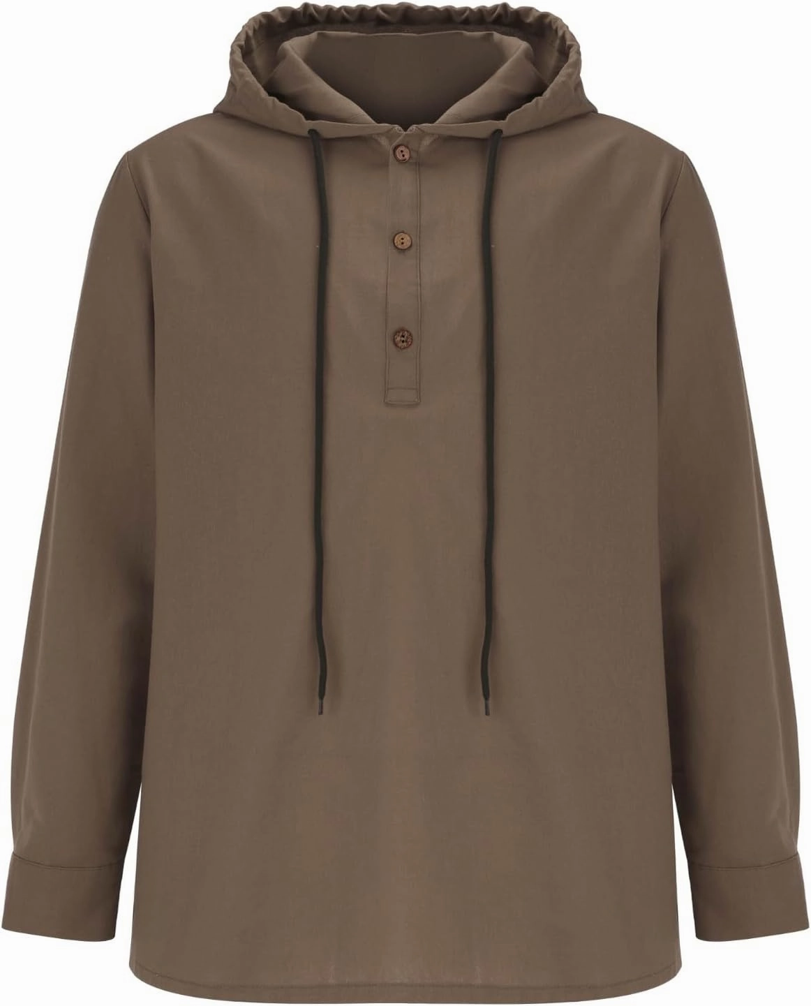 Cotton Hoodie Men Long Sleeve Summer Button Up Hooded Beach Fashion V Neck Dry Fit Tops Oversized Stylish Holiday Shirts
