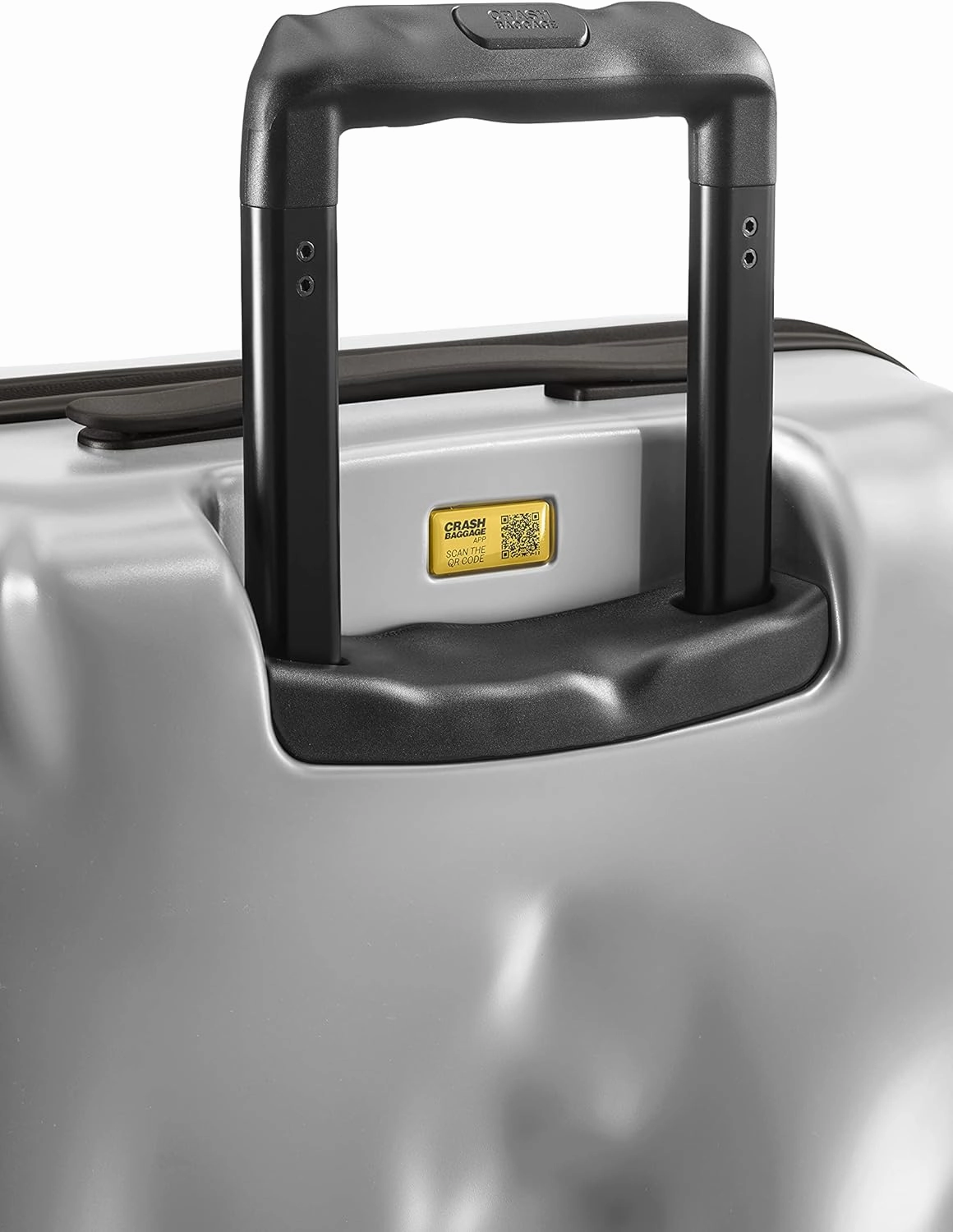 CRASH BAGGAGE Icon Suitcase | Metal Silver | 99L | 100% Polycarbonate, TSA-Approved Lock, 360° Spinning Wheels