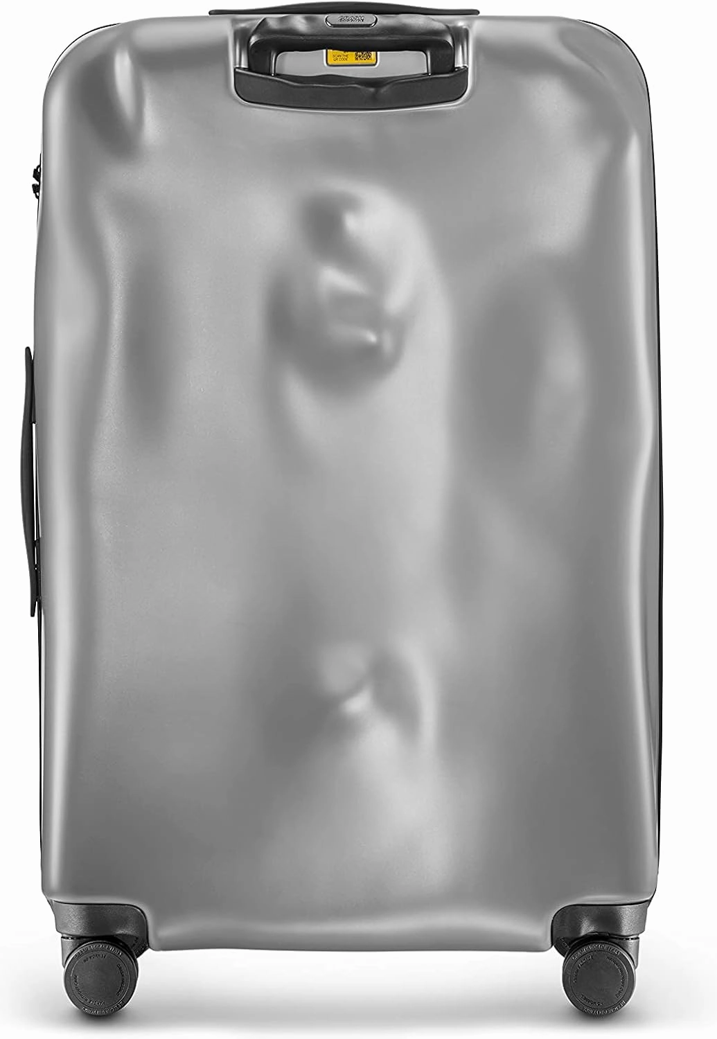CRASH BAGGAGE Icon Suitcase | Metal Silver | 99L | 100% Polycarbonate, TSA-Approved Lock, 360° Spinning Wheels
