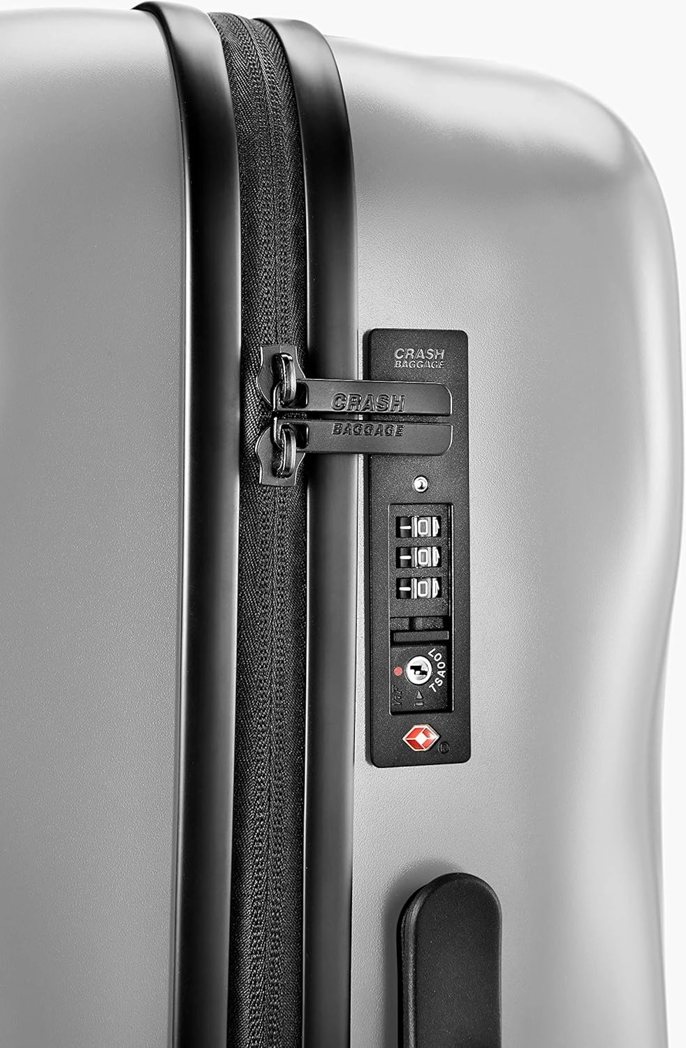 CRASH BAGGAGE Icon Suitcase | Metal Silver | 99L | 100% Polycarbonate, TSA-Approved Lock, 360° Spinning Wheels