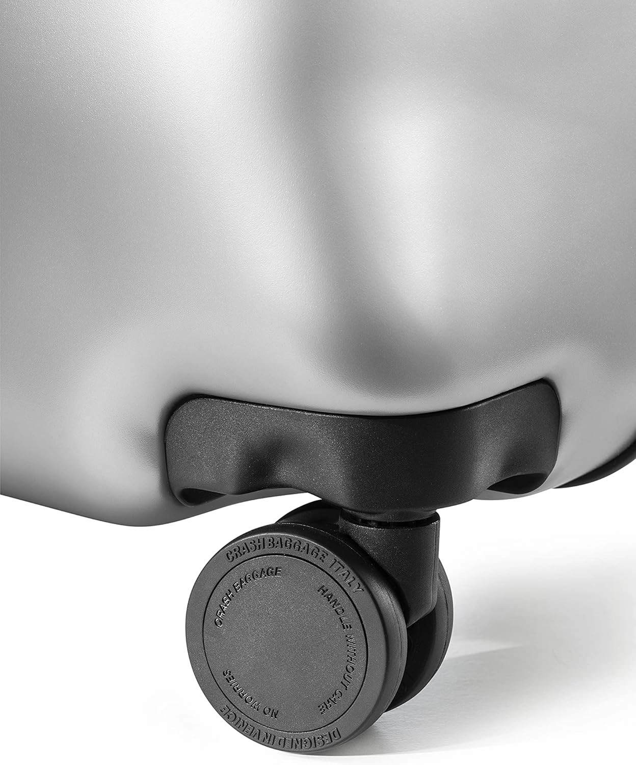 CRASH BAGGAGE Icon Suitcase | Metal Silver | 99L | 100% Polycarbonate, TSA-Approved Lock, 360° Spinning Wheels