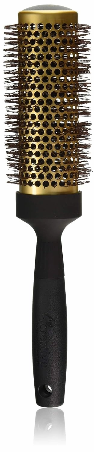 Creative Hair Brushes Gold Nano Ceramic 6 Inch Long Barrel Ion Wavy Bristles