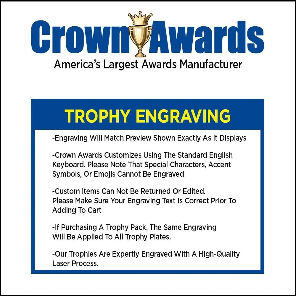 Crown Awards Grill Master Trophy, 8" Gold Star Grill Master Trophies with Deluxe Round Base Prime