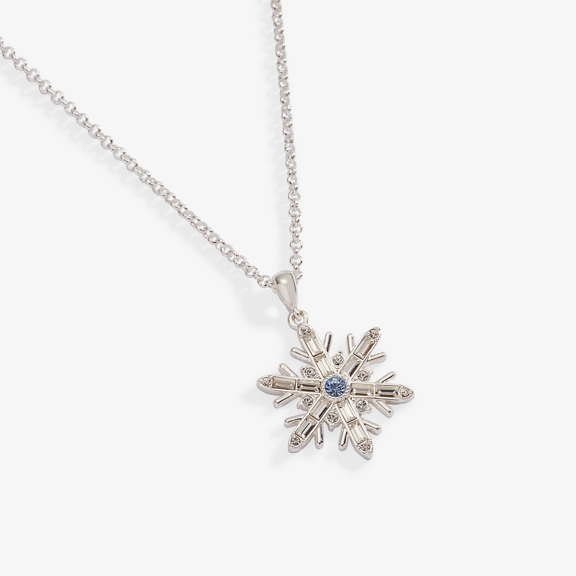 Crystal Snowflake Charm Necklace