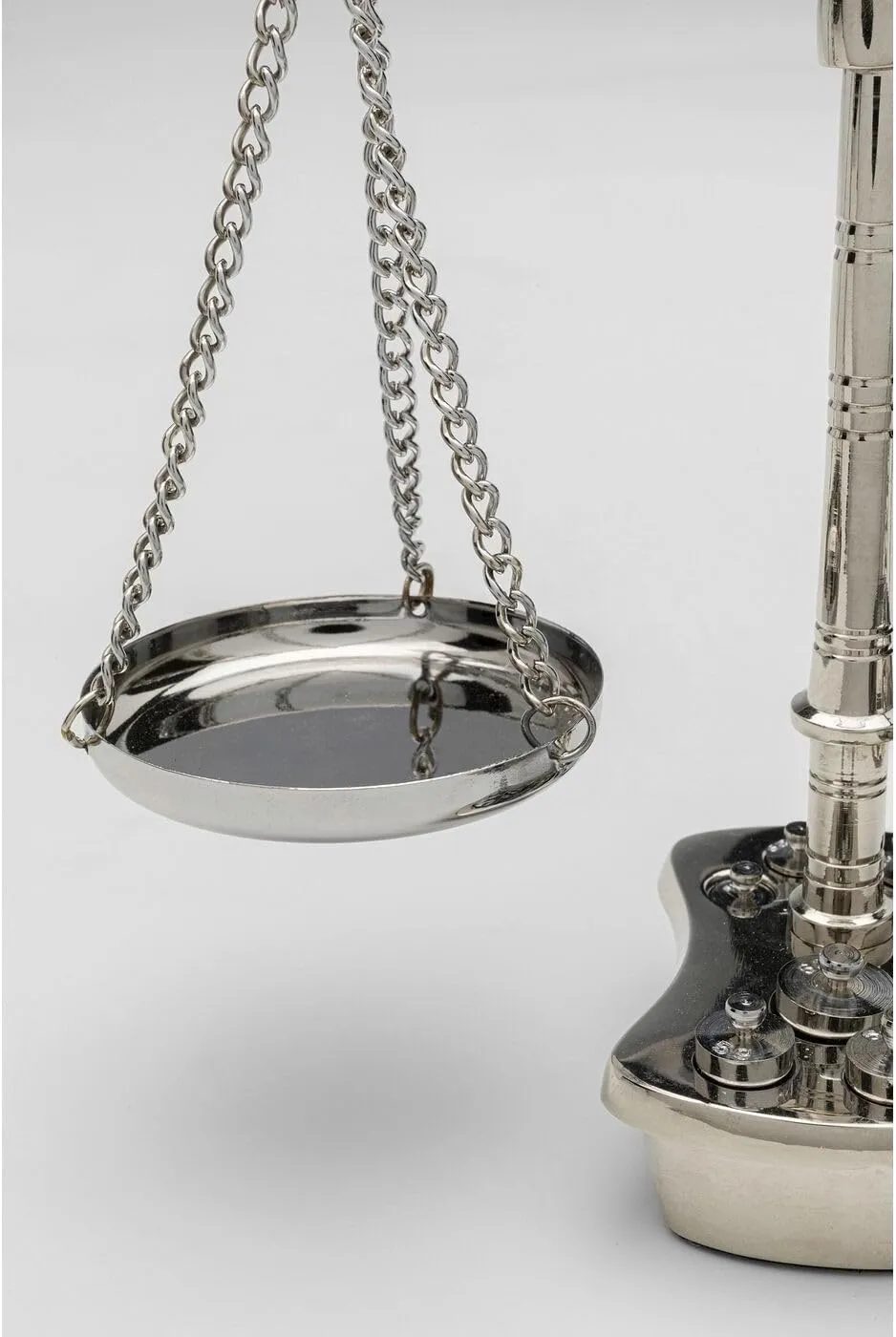 Design Decorative Object Scale, Silver, Scale, Nickel-Plated Brass, 23 x 17 x 7 cm (H x W x D)