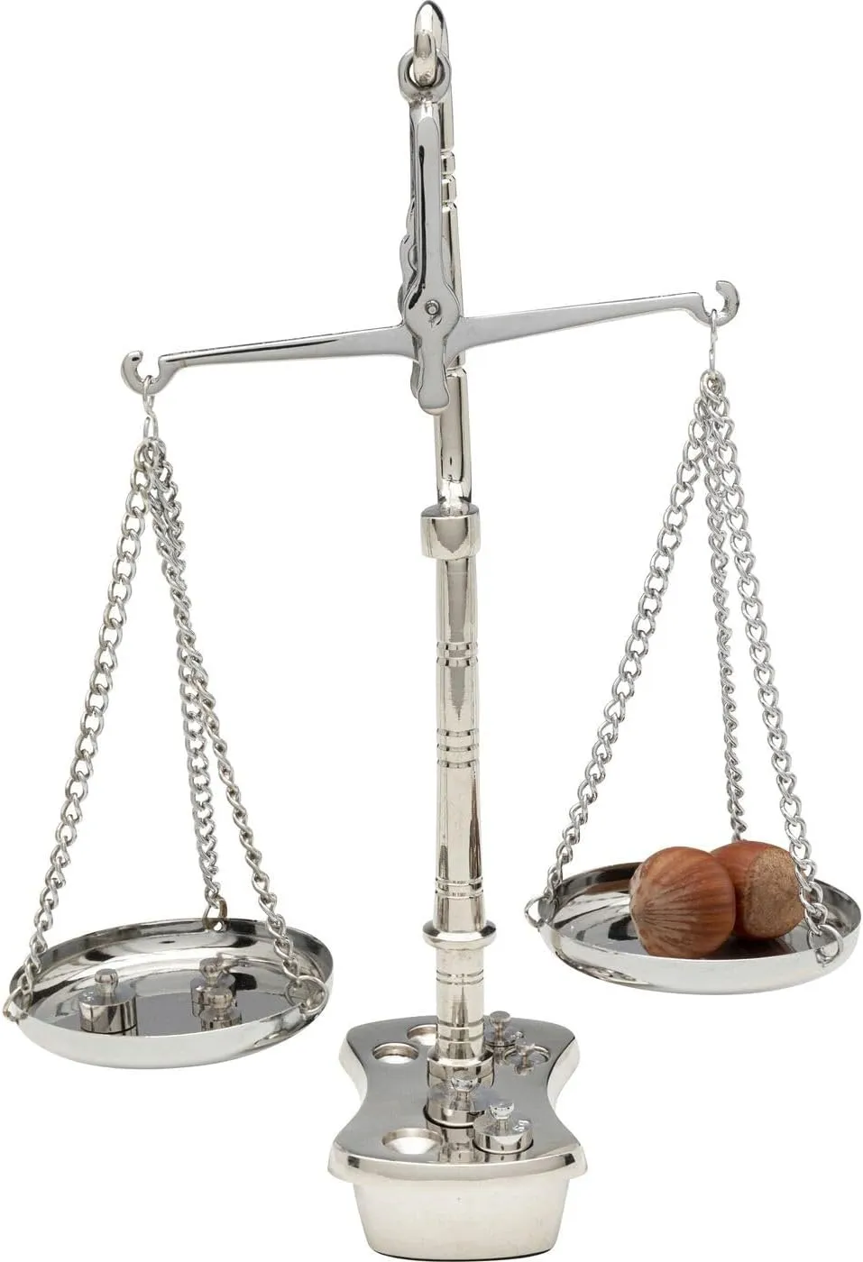 Design Decorative Object Scale, Silver, Scale, Nickel-Plated Brass, 23 x 17 x 7 cm (H x W x D)