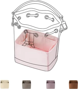 DGAZ Silk Purse Organizer Insert Fits LV Nano Noe bags，Silky Smooth Bag Organizer，Luxury Handbag & Tote Shaper(Pink,Noe BB)