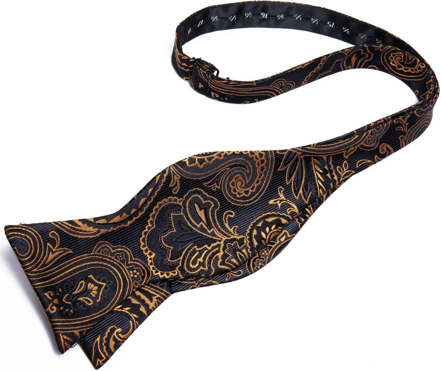 DiBanGu Mens Silk Self Bow Ties,Woven Solid Striped Paisley Bowtie and Pocket Square Cufflinks Set for Men Tuxedo Wedding