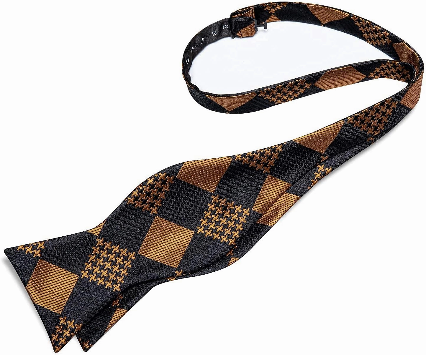 DiBanGu Mens Silk Self Bow Ties,Woven Solid Striped Paisley Bowtie and Pocket Square Cufflinks Set for Men Tuxedo Wedding