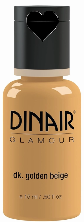 Dinair Airbrush Makeup Foundation | Dark Golden Beige | GLAMOUR: Natural, Light coverage, Matte 1/2 oz.