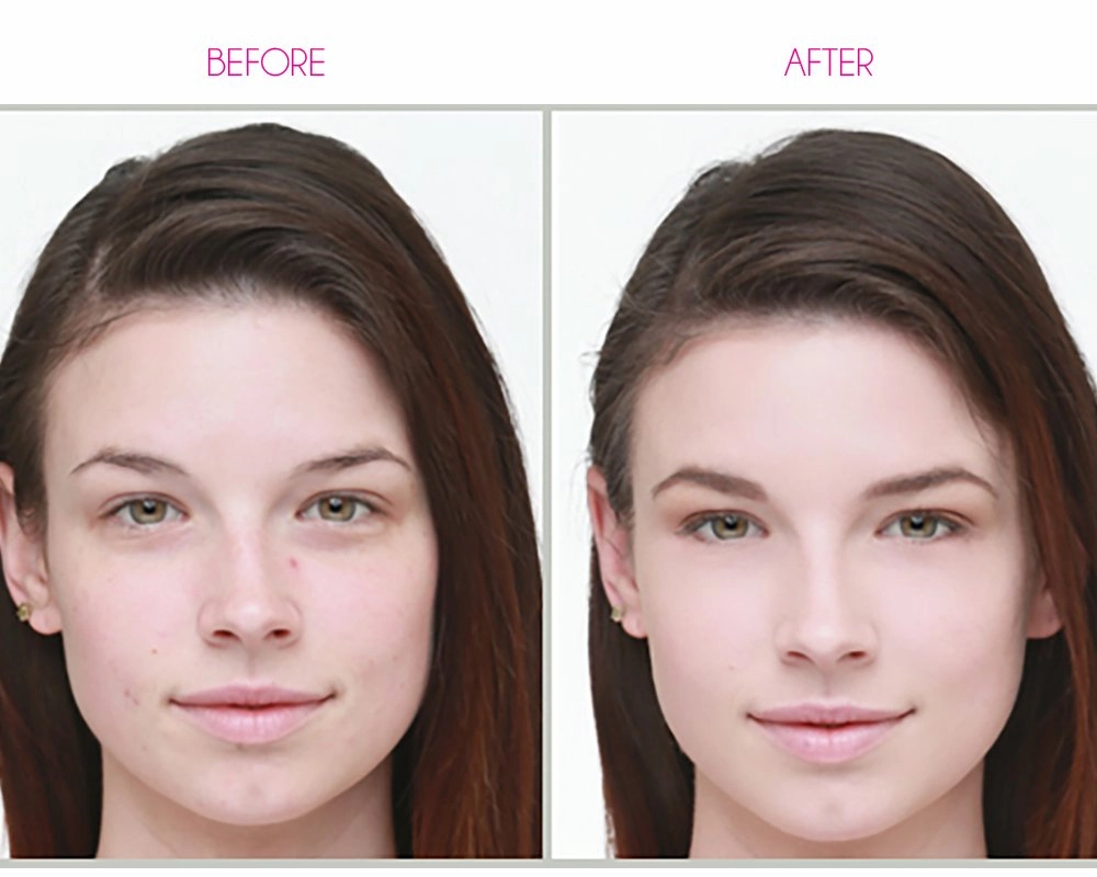 Dinair Airbrush Makeup Foundation | Dark Golden Beige | GLAMOUR: Natural, Light coverage, Matte 1/2 oz.
