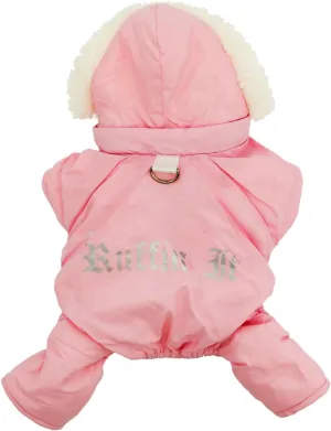Dog Coat - "Ruffin' It" Snowsuit - Pink - Small (S)