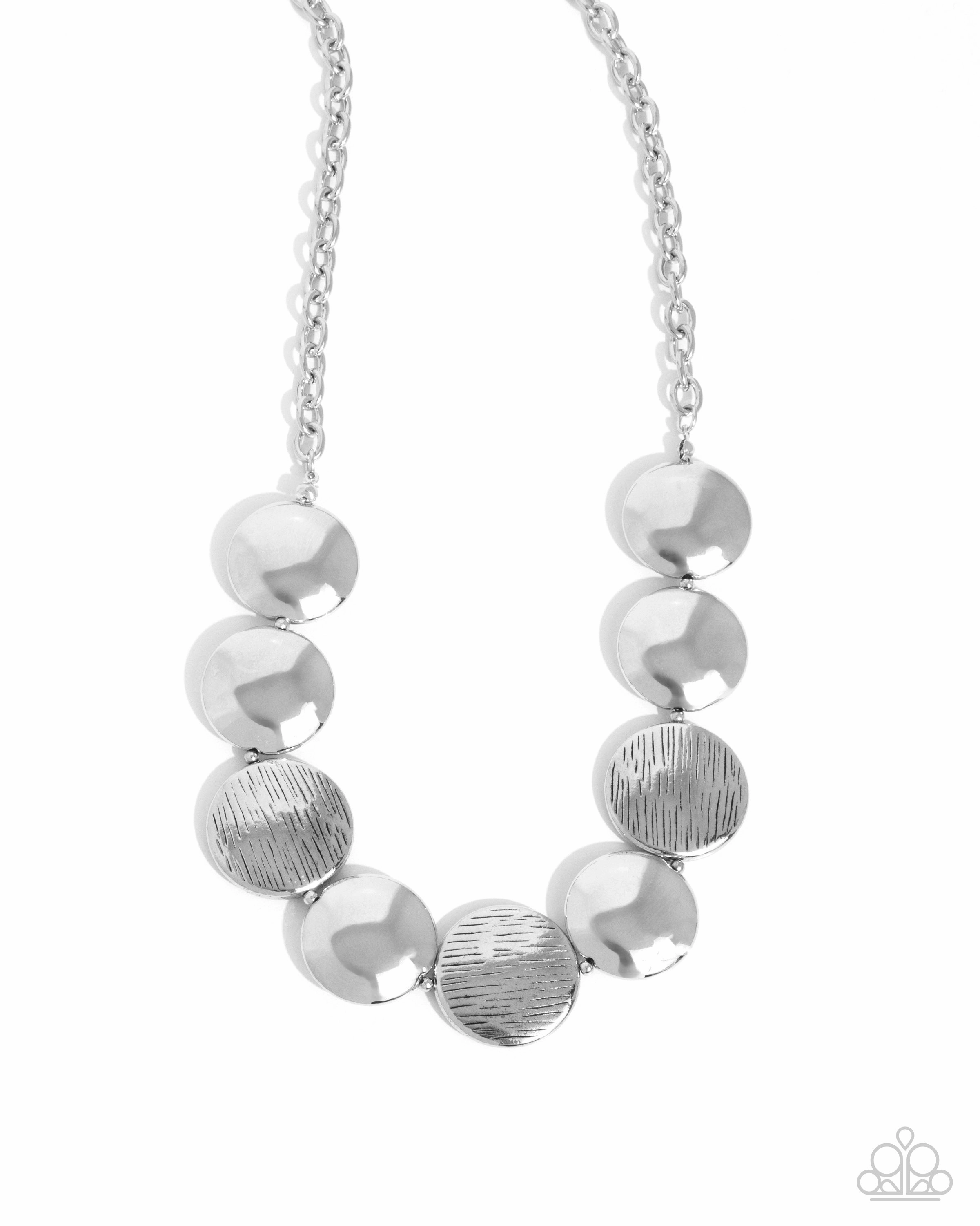 Engraved Energy Silver Necklace Paparazzi