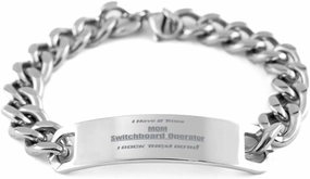 Engraved Stainless Steel Bracelet for Switchboard Operator Moms - Elegant Gift