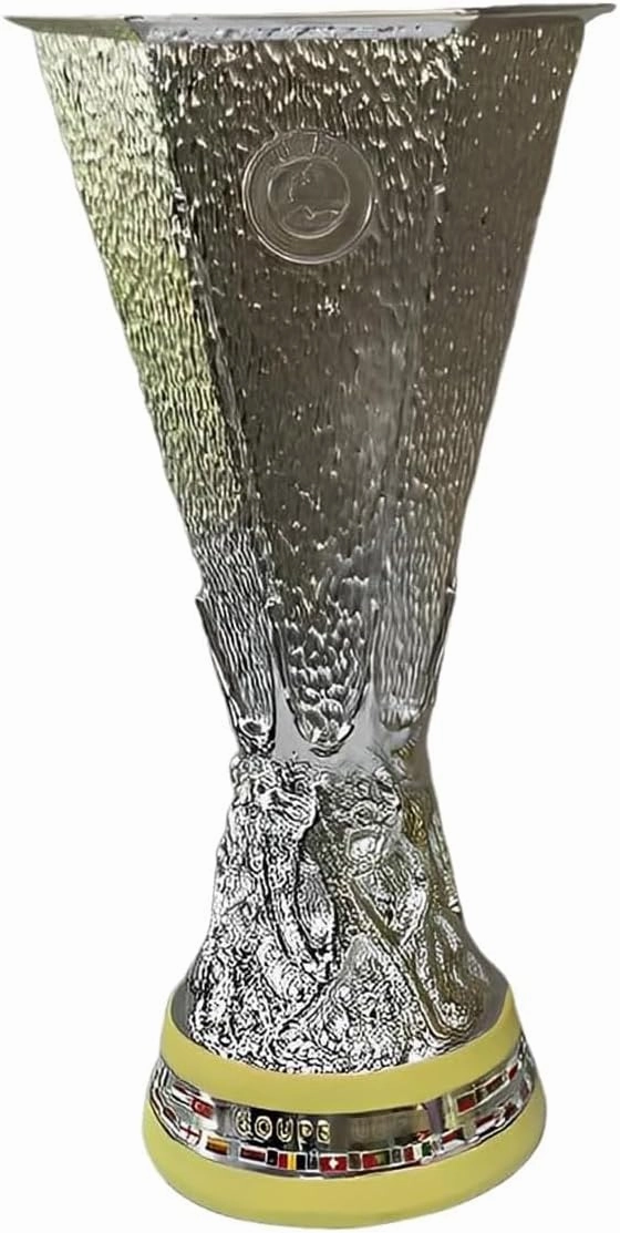 Europa Soccer League Championship Trophy Replica Electroplating Silver European Football Champions Trophies Office Club Bar Home Decor Themed Display Ornaments